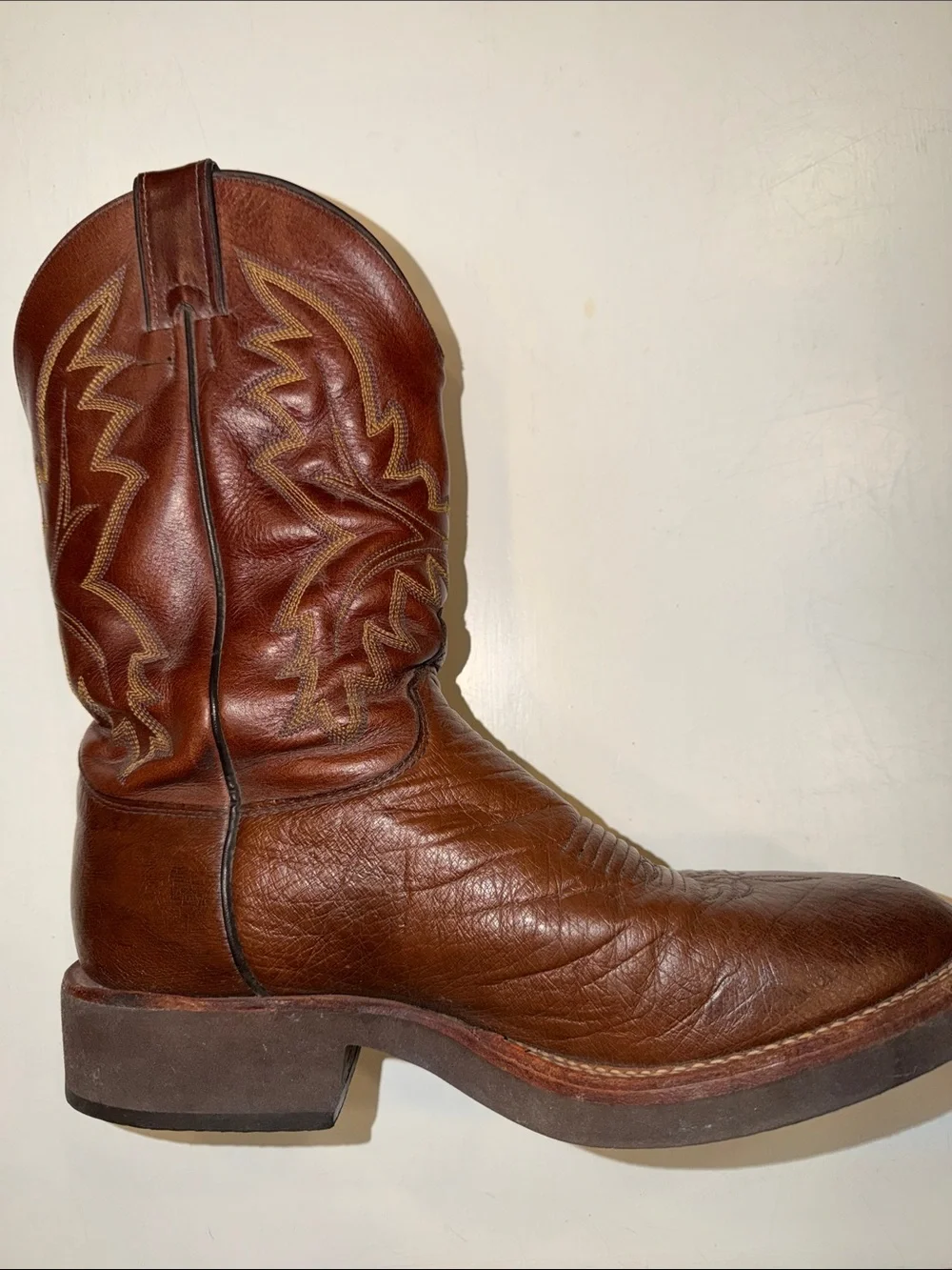 Justin Boots Brown Ostrich  Western Cowboy Boots